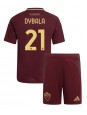 AS Roma Paulo Dybala #21 Heimtrikotsatz für Kinder 2024-25 Kurzarm (+ Kurze Hosen)